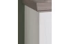 Vysoká komoda Cruz 143 cm, bělená pinie/šedý dub