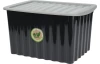 Úložný box s víkem 60x35 cm, černý, recyklovaný plast