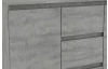 Komoda se 3 zásuvkami Carlos, šedý beton, 120 cm