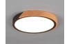 Stropní LED osvětlení Jano 31 cm, dřevo/černý kov, kulaté