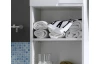 Koupelnová vysoká skříňka Spice, lesklá bílá
