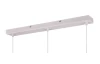Závěsné stropní osvětlení Bidar 71 cm, bílý kov/dřevo, 3 svítidla