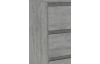 Komoda se 4 zásuvkami Carlos, šedý beton, 75 cm