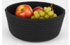 Košík na chléb LifeStyle 22 cm, černá bavlna