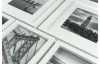 Multirám pro 5 ks foto 15x24 cm + 14x14 cm, bílé dřevo