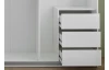 Šatní skříň se zrcadlem Carano, 215 cm, bílá