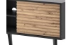 Široká TV skříňka Willow, černá/dub artisan