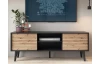 Široká TV skříňka Willow, černá/dub artisan