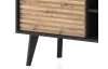 Široká TV skříňka Willow, černá/dub artisan