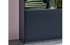 Šatní skříň Easy Plus, šířka 225 cm/extra výška 236 cm, grafit/sklo