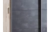 Šatní skříň Lotto, 270 cm, dub hickory/antracitová ocel