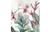 Dekorační polštář 45x45 cm, orchidej s listy, sametový