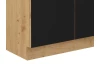 Kuchyňská dřezová skříňka Modena, 80 cm, dub artisan/černá