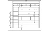 Dvoupatrová postel s regálem Jusa 90x200 cm, bílá