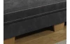 Sedací souprava Stick, tvar U, tmavě šedá látka, s funkcemi