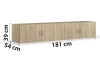 Skříňový nástavec Case, 181 cm, dub sonoma
