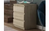 Skříňka/vysoký noční stolek Carlos 40 cm, dub sonoma, 3 zásuvky