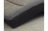 Relaxační lehátko Yankee, černá ekokůže/šedá tkanina