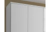 Šatní skříň se zrcadlem Kevo, 225 cm, bílá