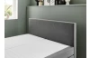 Postel boxspring Aston 160x200 cm, středně šedá látka