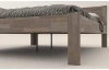Rohová postel se zástěnou vlevo Fava L 180x200 cm, šedý buk