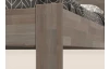 Rohová postel se zástěnou vlevo Fava L 180x200 cm, šedý buk