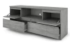 TV skříňka Carlos, šedý beton, šířka 140 cm