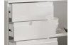 Skříňka se zásuvkami Spice, lesklá bílá