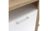 Komoda Tuluza 103,5 cm, bílý lesk/dub artisan