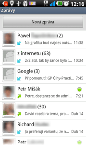 Přehled textových zpráv