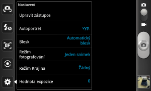 Možnosti fotoaparátu