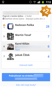 V Latitude dostáváte body za přihlášení k místu