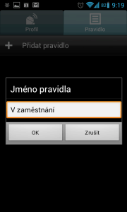 Pojmenování vytvářeného pravidla