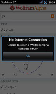 wolfram alpha no internet connection