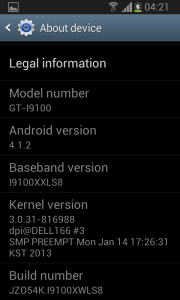 Samsung Galaxy S II dostává Android 4.1.2 Jelly Bean