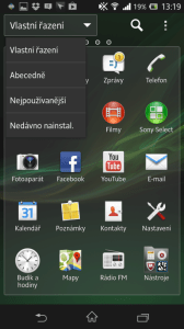 Ikony lze řadit podle různých kritérií