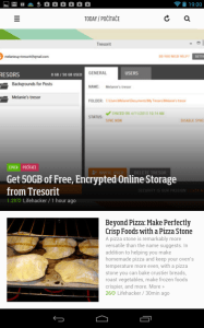 feedly: tabletové rozhraní