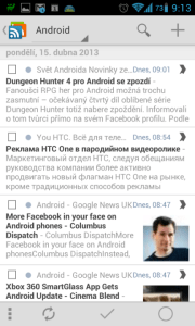 greader: seznam článků