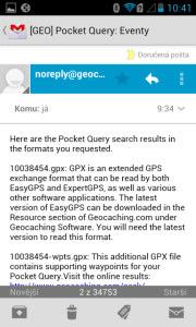 Gmail - otevřená zpráva
