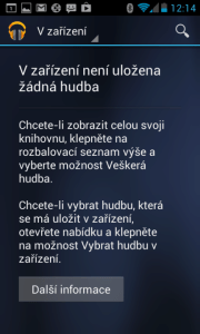 Písničky v interní paměti přehrávač nenašel