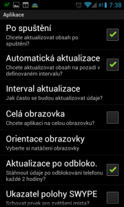 Možnosti nastavení