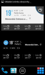 Bílý a průhledný widget 4x2
