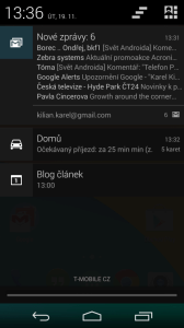 Průhledná oznamovací oblast