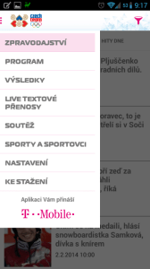 ZOH 2014: postranní nabídka