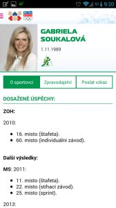 ZOH 2014: informace o sportovci