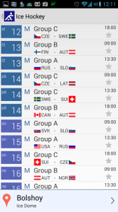 2014 Sochi Winter Games: kalendář zvoleného sportu
