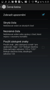 Možnosti černé listiny