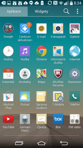 Softwarová výbava telefonu LG G3