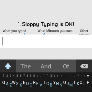 Samsung Gear Live apliakce Minuum Keyboard 1
