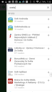 Přidání webu SvětAndroida.cz